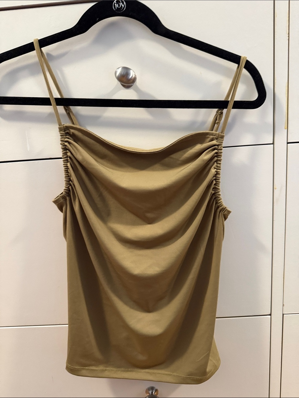 H&M Ruched Cami Tank Top - Olive